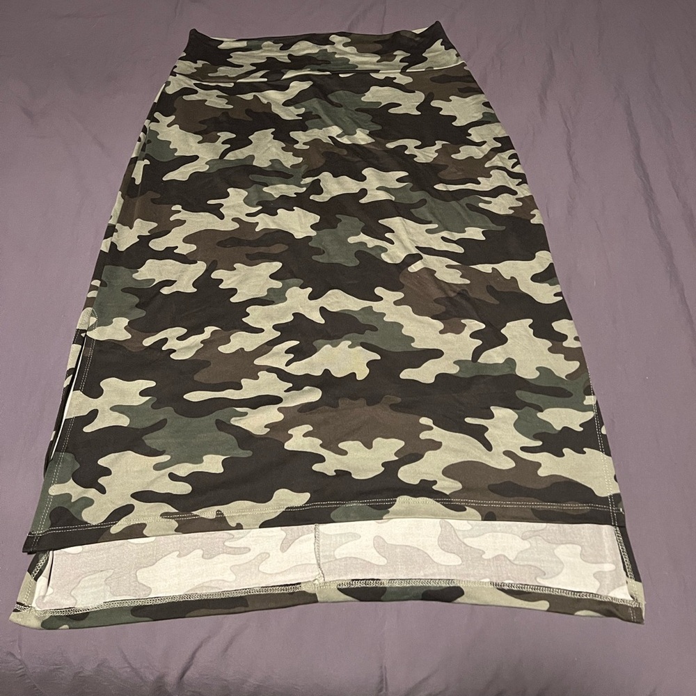 Camo Print Piphany long skirt